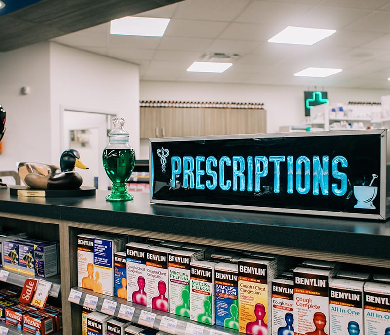 Nice neon led for prescriptions and medicines in rack